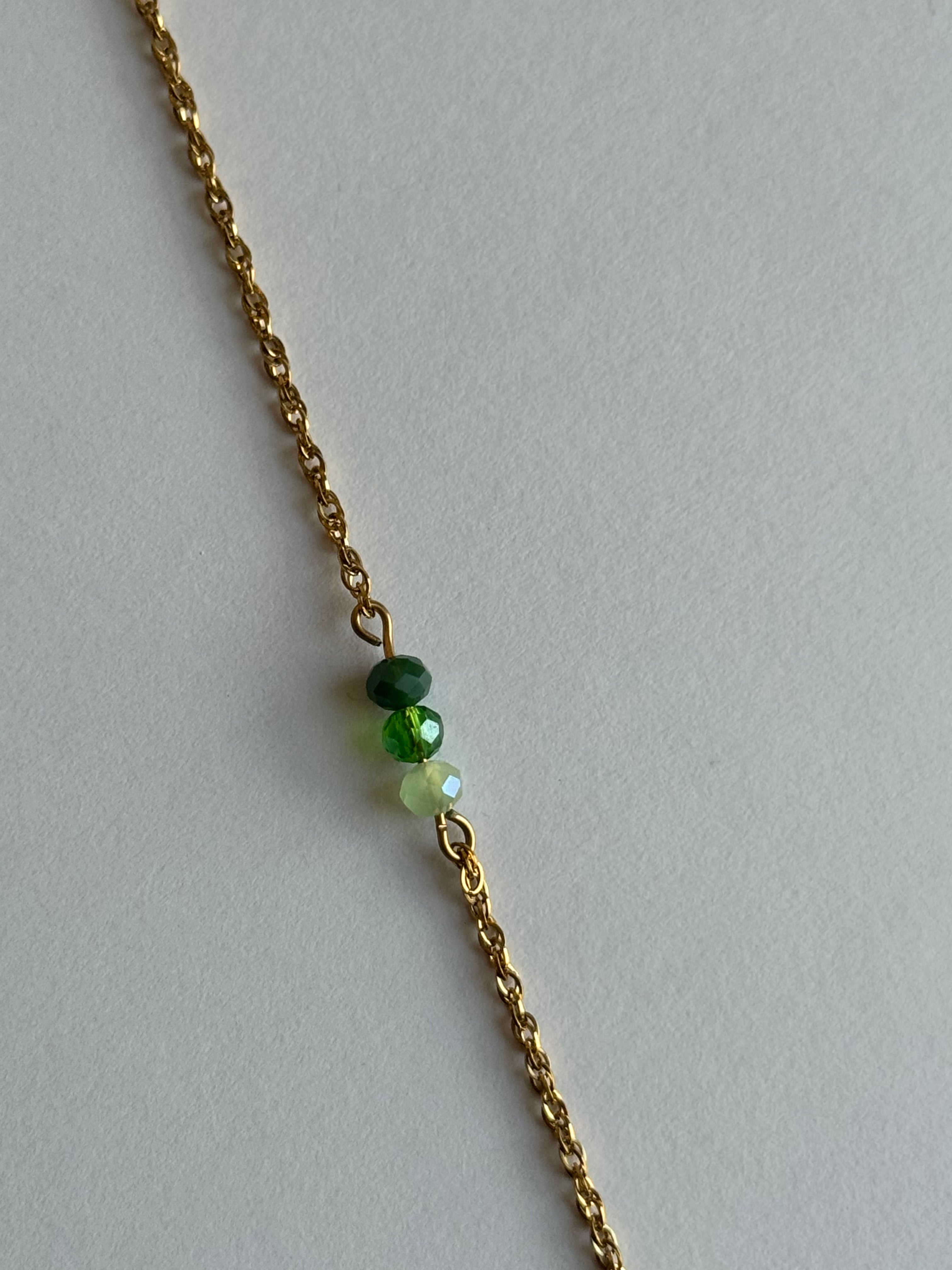 Bracelet perles vertes