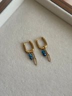 Boucles d’oreilles bleues