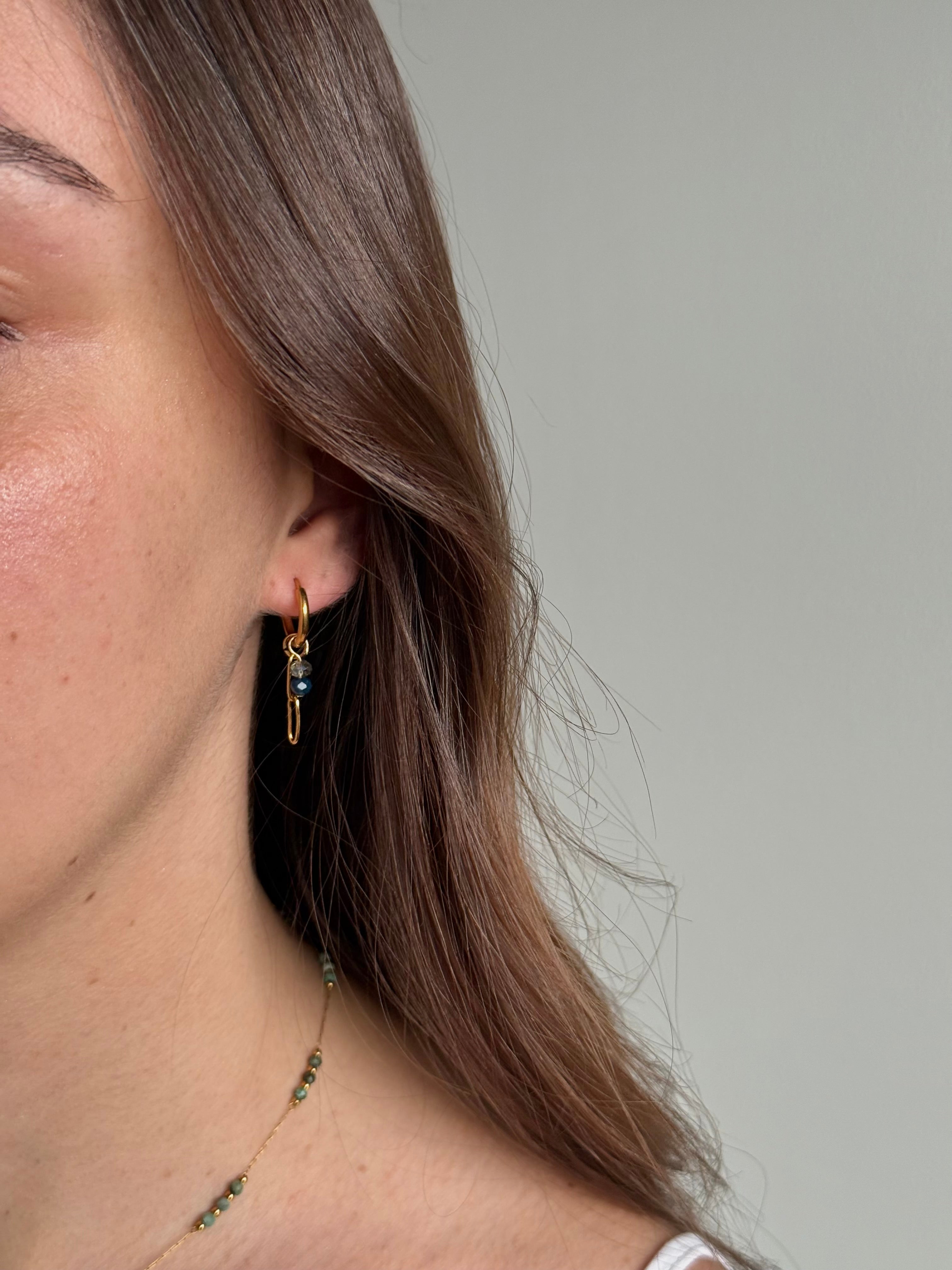 Boucles d’oreilles bleues