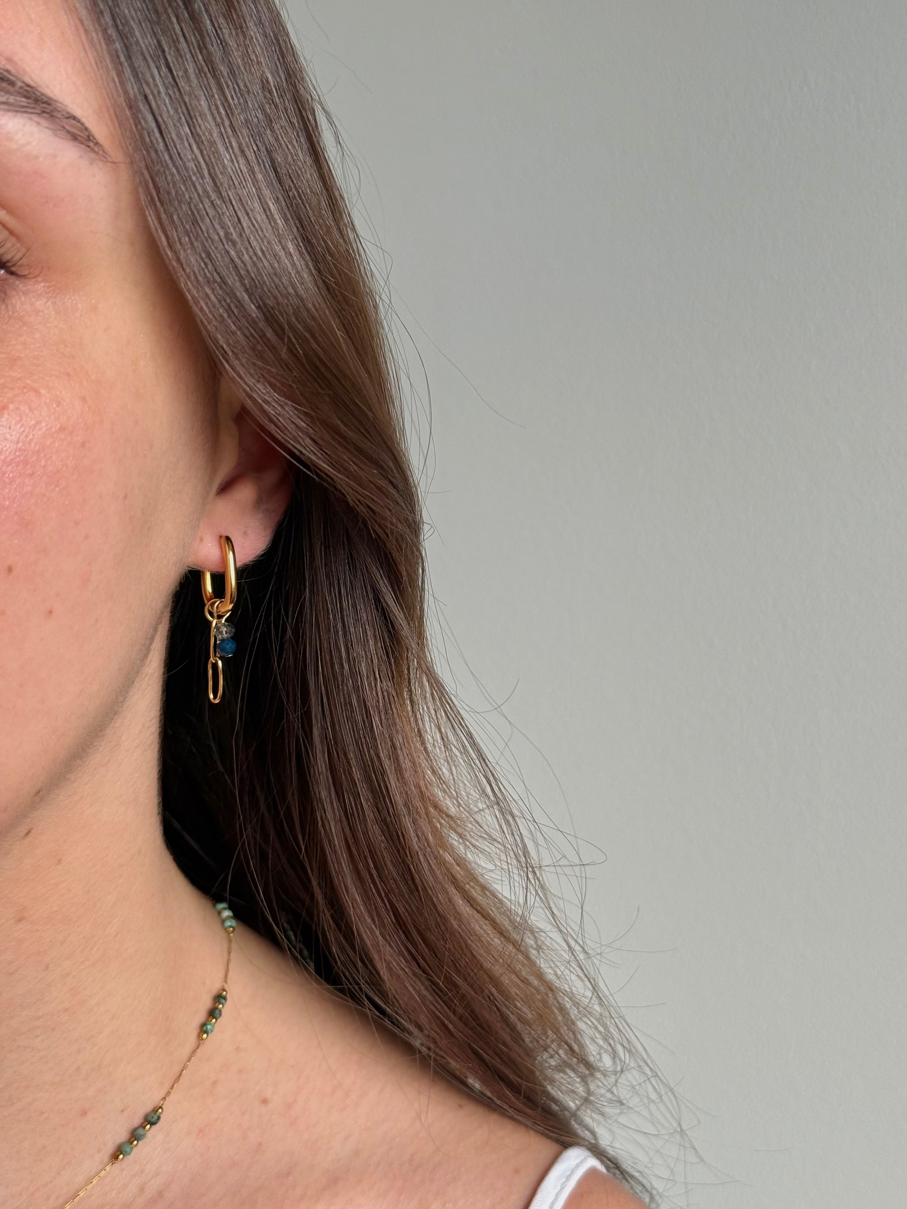 Boucles d’oreilles bleues