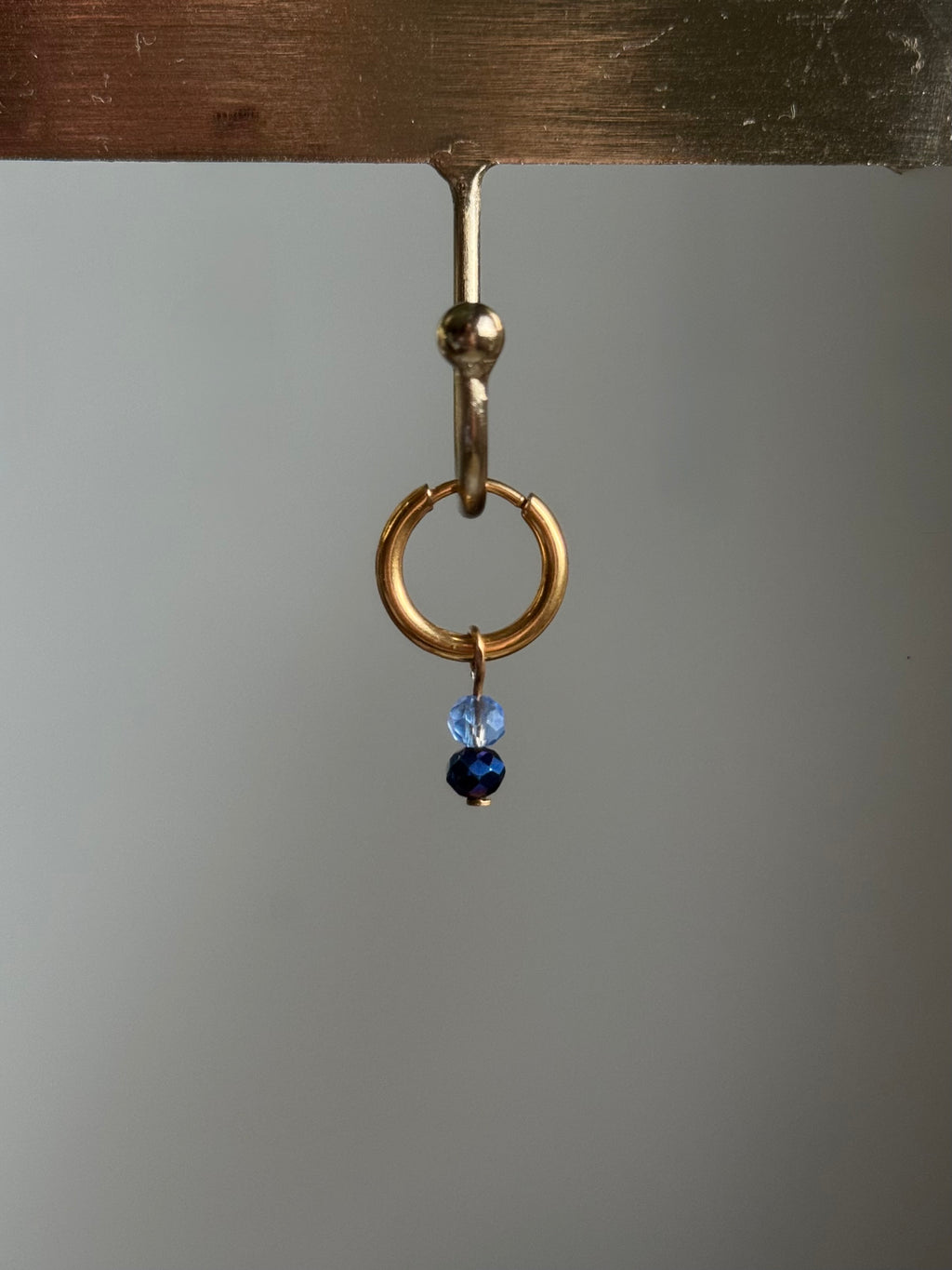 Boucles d'oreilles perles bleues