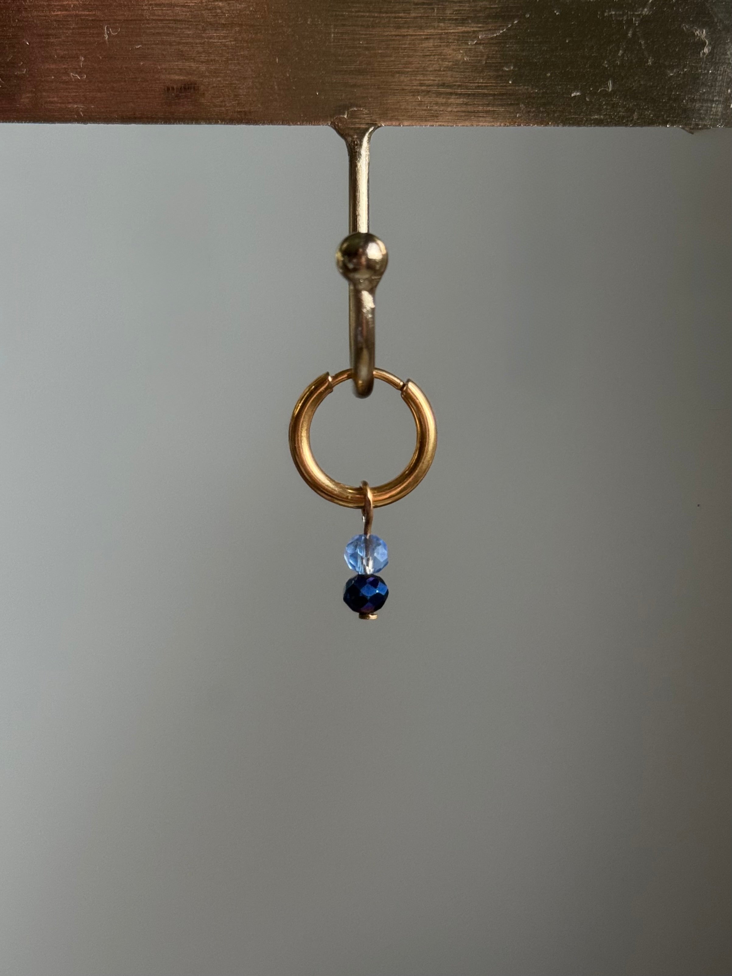 Boucles d'oreilles perles bleues