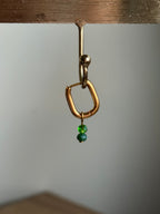 Boucles d'oreilles perles vertes