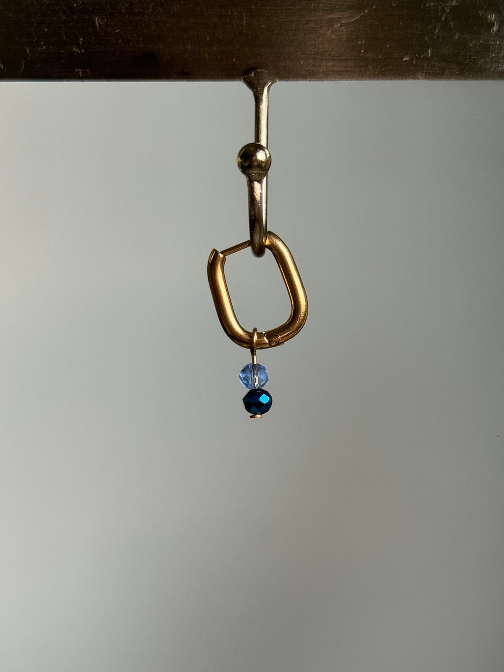 Boucles d'oreilles perles bleues