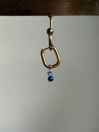 Boucles d'oreilles perles bleues
