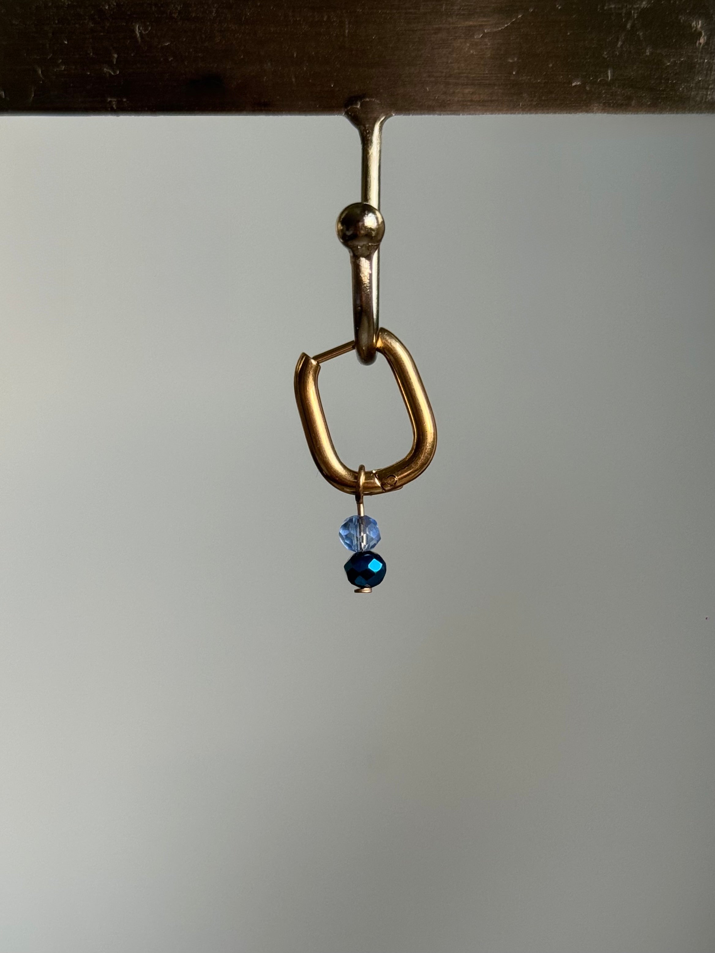 Boucles d'oreilles perles bleues