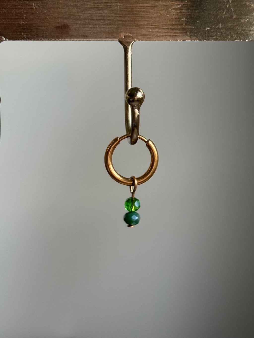 Boucles d'oreilles perles vertes