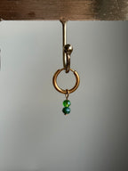 Boucles d'oreilles perles vertes