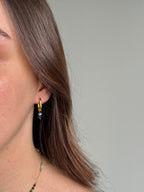 Boucles d'oreilles perles bleues