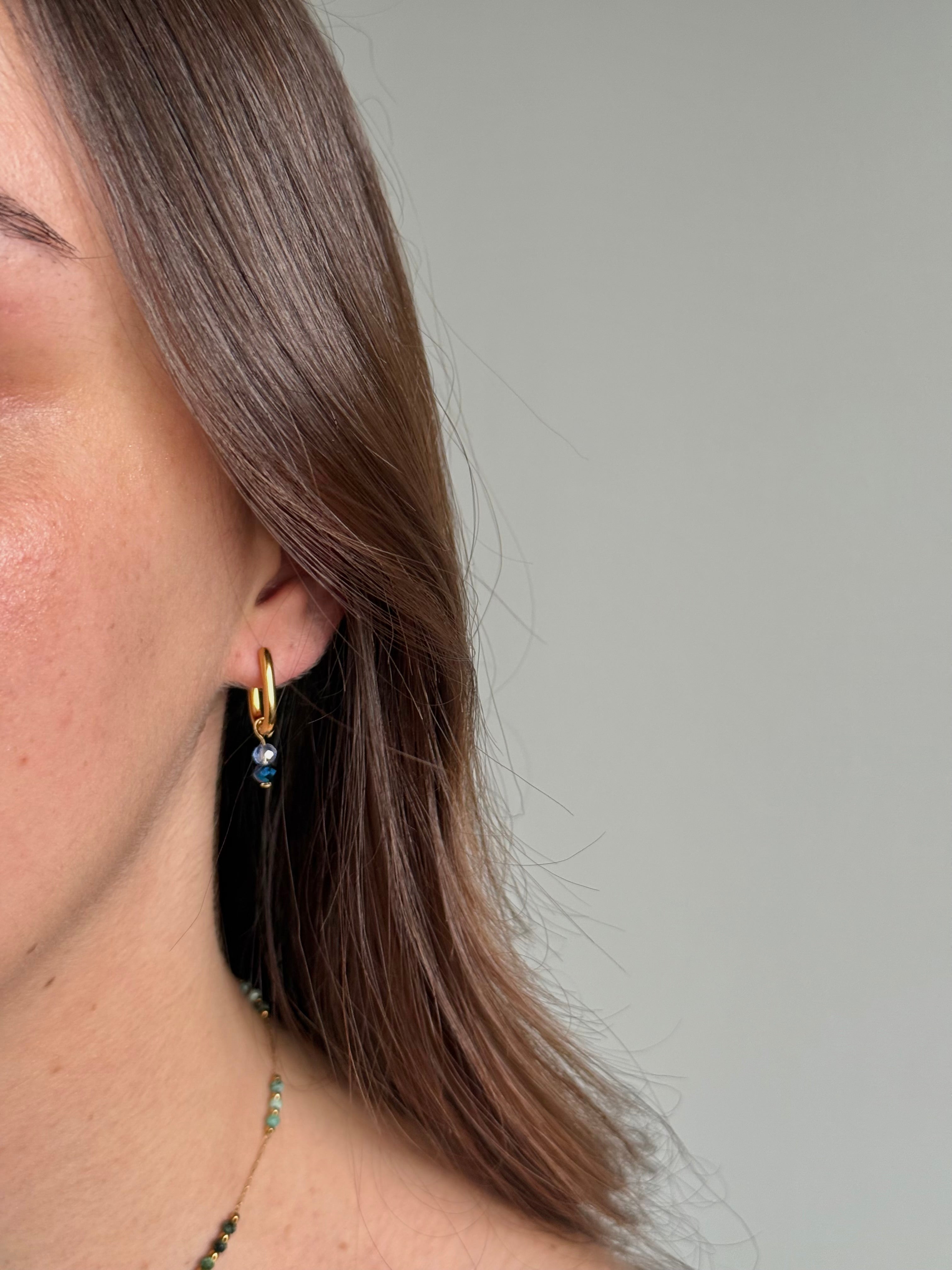 Boucles d'oreilles perles colorées