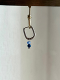 Boucles d'oreilles perles bleues Silver